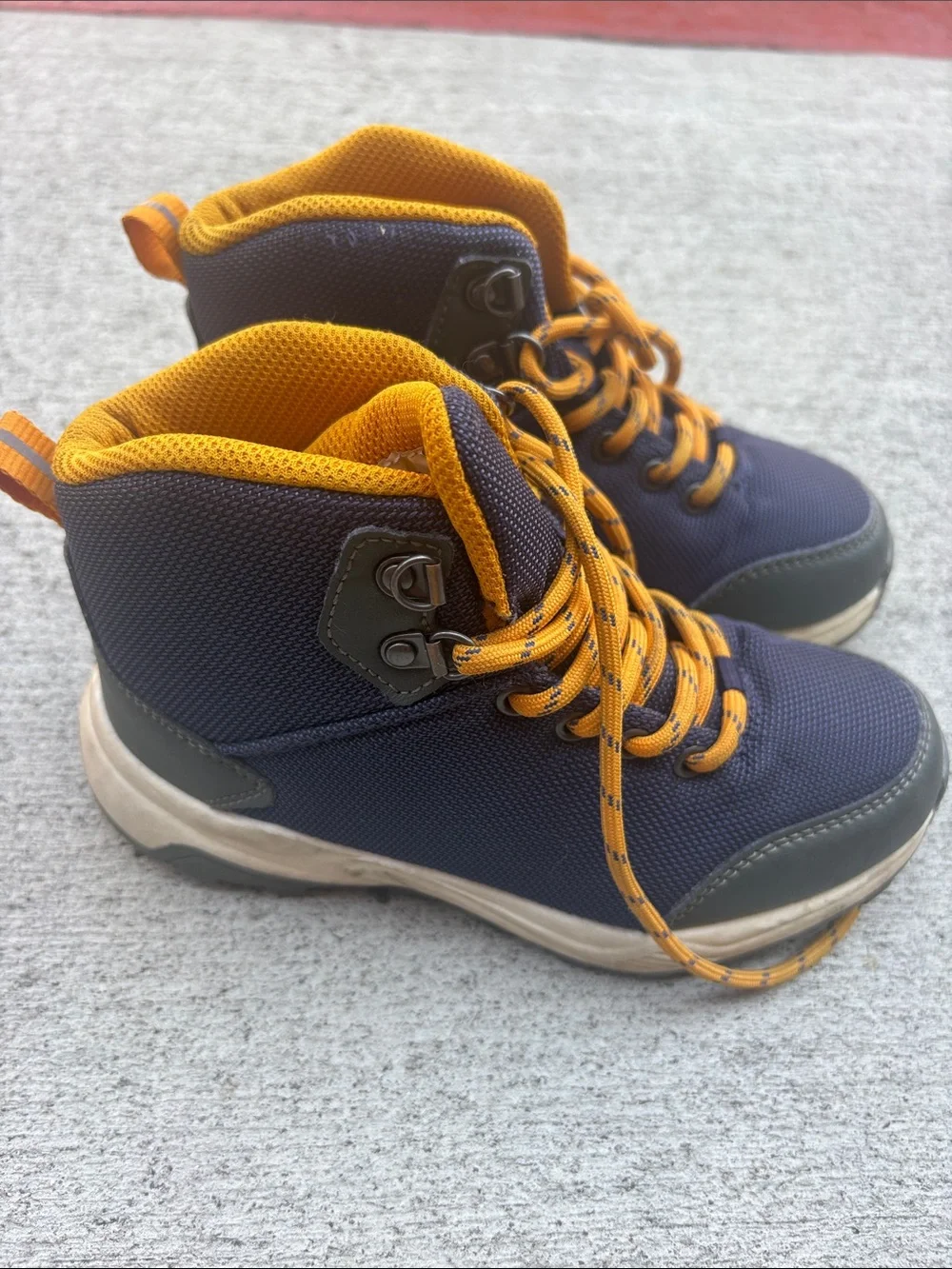 Target Kids Navy and Yellow Lace-Up Boot Sneakers
